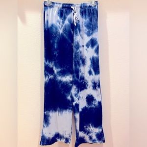 Hello Mello Dyes the Limit Lounge Pants Women’s Size Small/Medium Blue/White